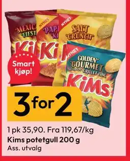 Gigaboks Kims potetgull 200 g tilbud