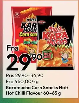 Gigaboks Karamucho Corn Snacks Hot/ Hot Chilli Flavour 60–65 g tilbud