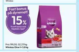 Gigaboks Whiskas Okse 1+ 3,8 kg tilbud