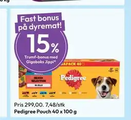 Gigaboks Pedigree Pouch 40 x 100 g tilbud