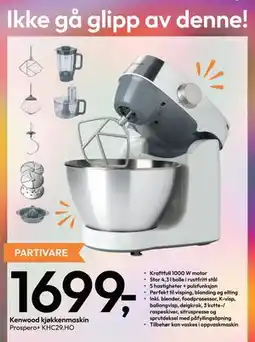Gigaboks Kenwood kjøkkenmaskin tilbud