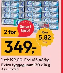 Gigaboks Extra tyggegummi 30 x 14 g tilbud