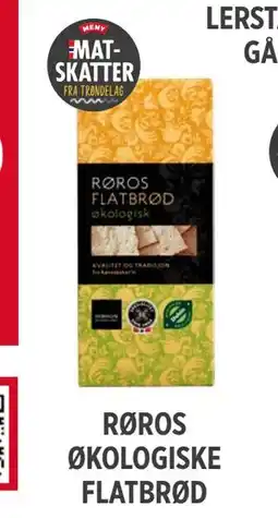 Meny RØROS ØKOLOGISKE FLATBRØD tilbud