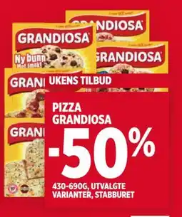 Meny PIZZA GRANDIOSA tilbud