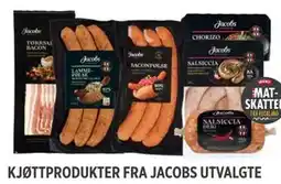 Meny KJØTTPRODUKTER FRA JACOBS UTVALGTE tilbud