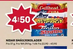 Matkroken NIDAR SMÅSJOKOLADER tilbud