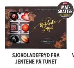 Meny SJOKOLADEFRYD FRA JENTENE PÅ TUNET tilbud