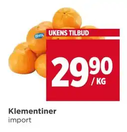 Meny Klementiner tilbud