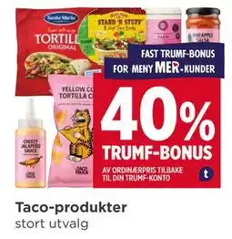 Meny Taco-produkter tilbud