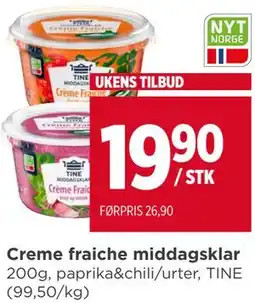 Meny Creme fraiche middagsklar tilbud