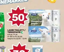 Matkroken LAMBI TOALETT-/TØRKEPAPIR tilbud