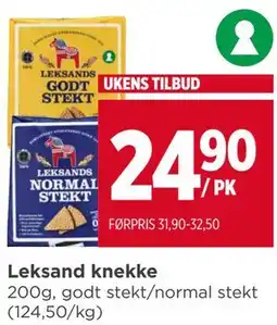Meny Leksand knekke tilbud