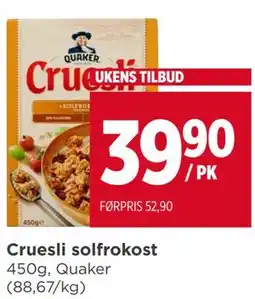 Meny Cruesli solfrokost tilbud