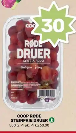 Matkroken COOP RØDE STEINFRIE DRUER tilbud