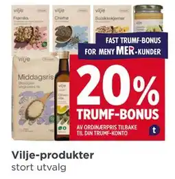 Meny Vilje-produkter tilbud