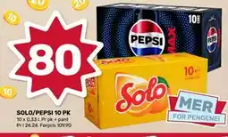 Coop Marked SOLO/PEPSI 10 PK tilbud