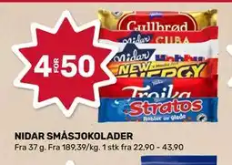 Coop Marked NIDAR SMÅSJOKOLADER tilbud