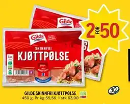 Coop Prix GILDE SKINNFRI KJØTTPØLSE tilbud