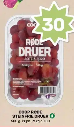 Coop Marked COOP RØDE STEINFRIE DRUER tilbud