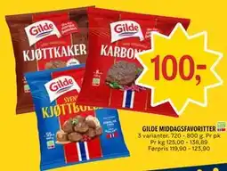 Coop Prix GILDE MIDDAGSFAVORITTER tilbud