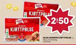 Coop Marked GILDE SKINNFRI KJØTTPØLSE tilbud