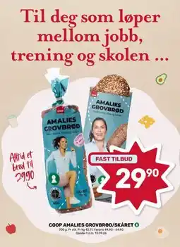 Coop Marked COOP AMALIES GROVBRØD/SKÅRET tilbud