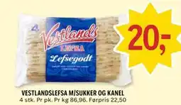 Coop Prix VESTLANDSLEFSA M/SUKKER OG KANEL tilbud