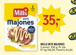 Coop Prix MILLS EKTE MAJONES tilbud