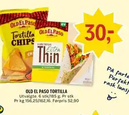 Coop Prix OLD EL PASO TORTILLA tilbud
