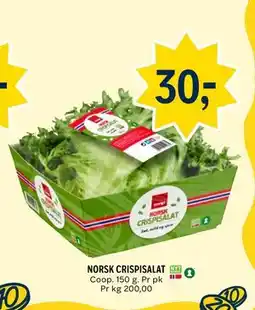 Coop Prix NORSK CRISPISALAT tilbud