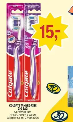 Coop Prix COLGATE TANNBØRSTE ZIG ZAG tilbud