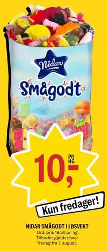 Coop Prix NIDAR SMÅGODT I LØSVEKT tilbud