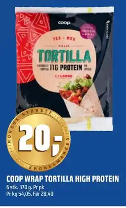 Coop Obs COOP WRAP TORTILLA HIGH PROTEIN tilbud