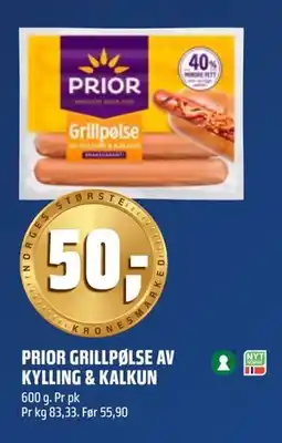 Coop Obs PRIOR GRILLPØLSE AV KYLLING & KALKUN tilbud