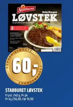 Coop Obs STABBURET LØVSTEK tilbud