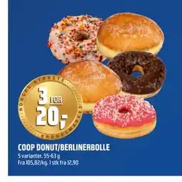 Coop Obs COOP DONUT/BERLINERBOLLE tilbud