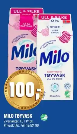 Coop Obs MILO TØYVASK tilbud