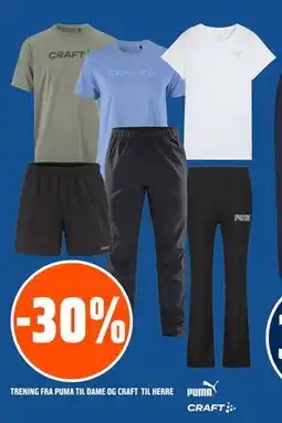 Coop Obs TRENING FRA PUMA TIL DAME OG CRAFT TIL HERRE tilbud