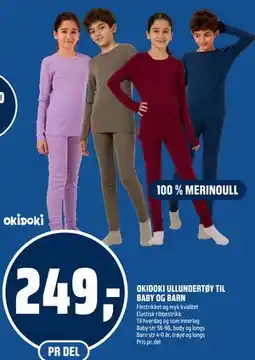 Coop Obs OKIDOKI ULLUNDERTØY TIL BABY OG BARN tilbud