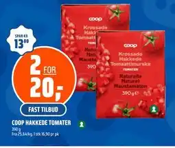 Coop Obs COOP HAKKEDE TOMATER tilbud