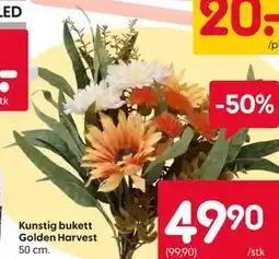 Rusta Kunstig bukett Golden Harvest tilbud