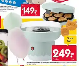 Rusta Sukkerspinnmaskin og vaffeljern i miniformat tilbud
