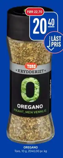 Rema 1000 Toro Oregano tilbud