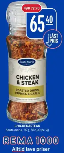 Rema 1000 Santa maria chicken&steak tilbud