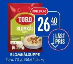 Rema 1000 Toro blomkålsuppe tilbud