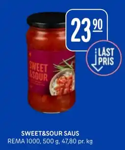 Rema 1000 Rema 1000 sweet&sour saus tilbud