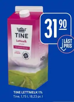 Rema 1000 Tine Lettmelk 1% tilbud