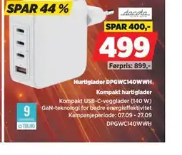 POWER Hurtiglader DPGWC140WWH tilbud
