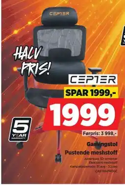 POWER Gamingstol tilbud