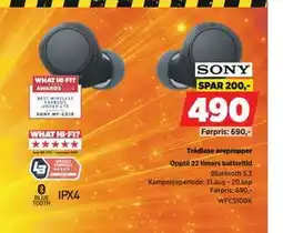POWER SONY Trådløse ørepropper tilbud